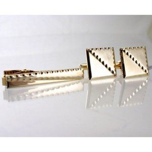 Wedding cufflinks wedding cuff links Retro Gold Tone Cuff Links and Matching Tie